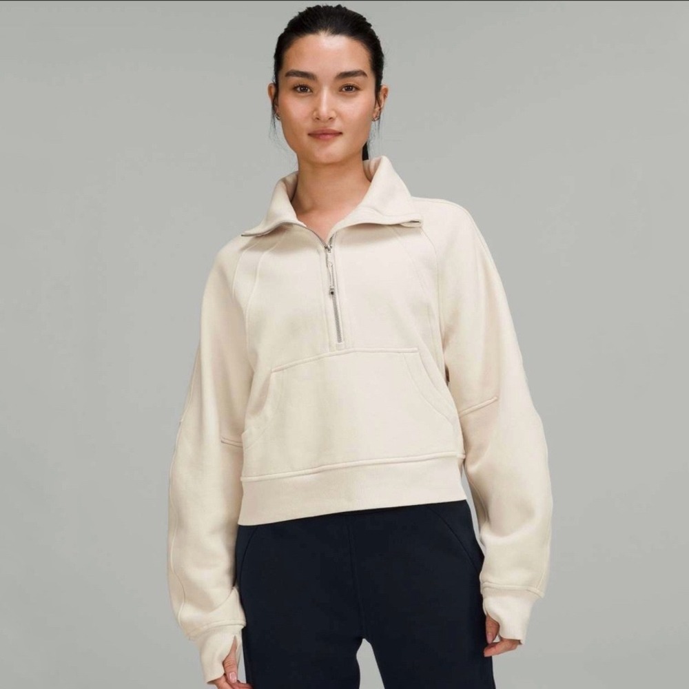 Lululemon | Scuba Oversized‎ Funnel Neck Half-Zip White Opal Size XS/S